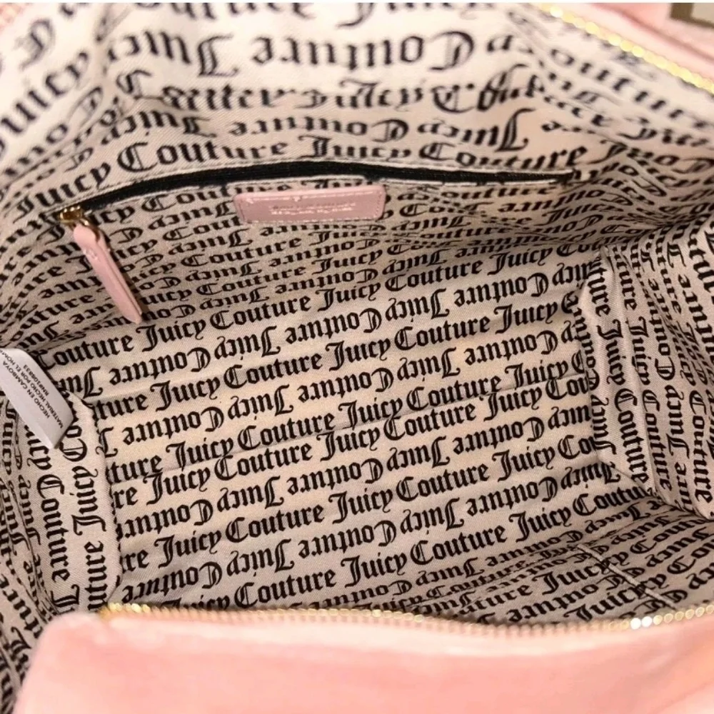 🔹️Juicy Couture 🔹️Pink diamond Spender Velour Pink Tote NWT ✨️💕